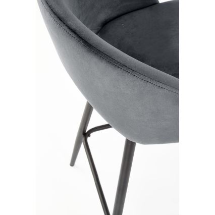 Barski stol 89x49 cm siva/črna