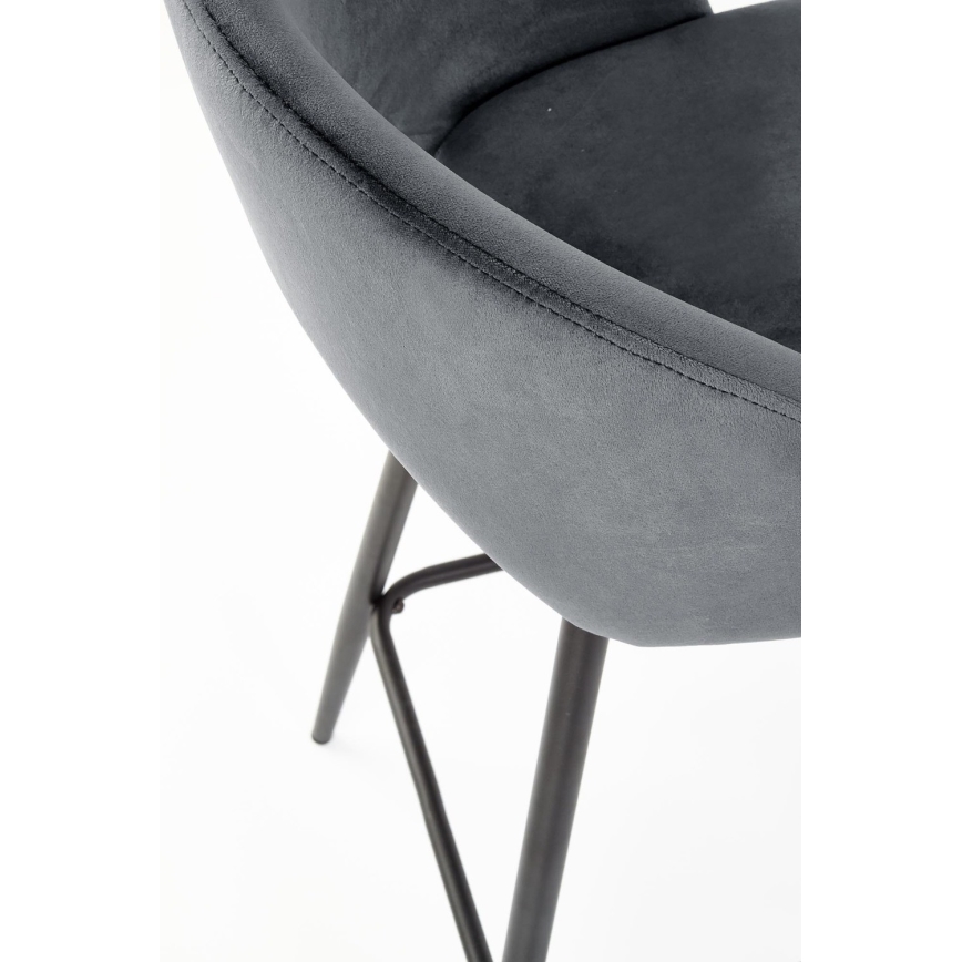 Barski stol 89x49 cm siva/črna