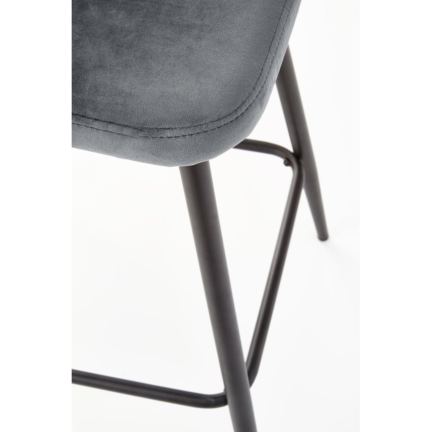 Barski stol 89x49 cm siva/črna