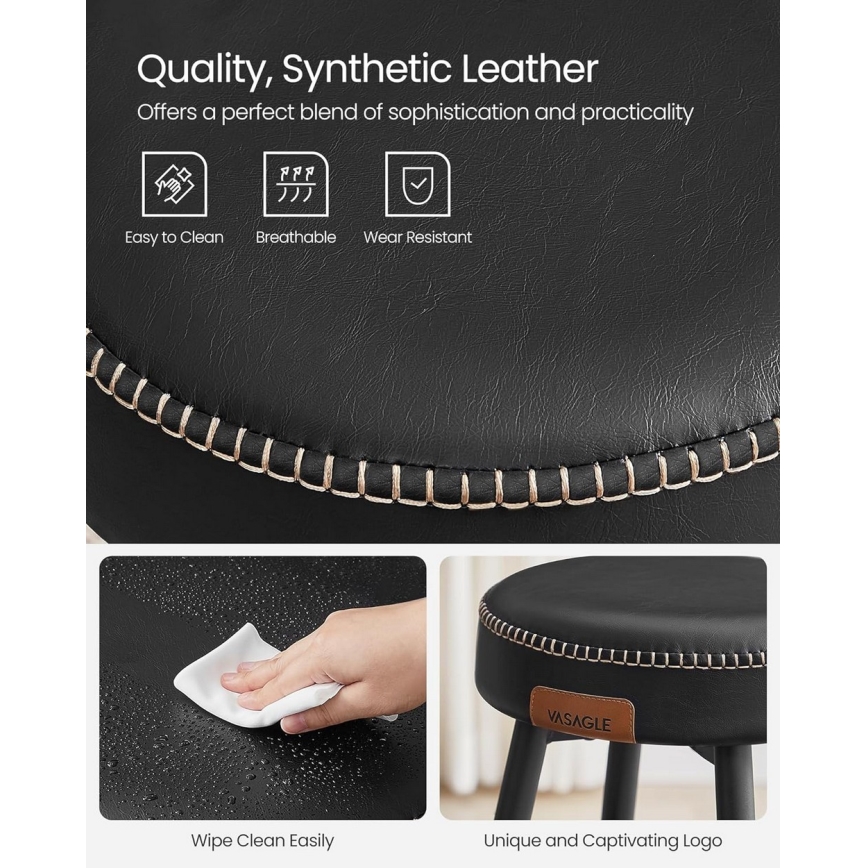 Barski stol LIOR, črn