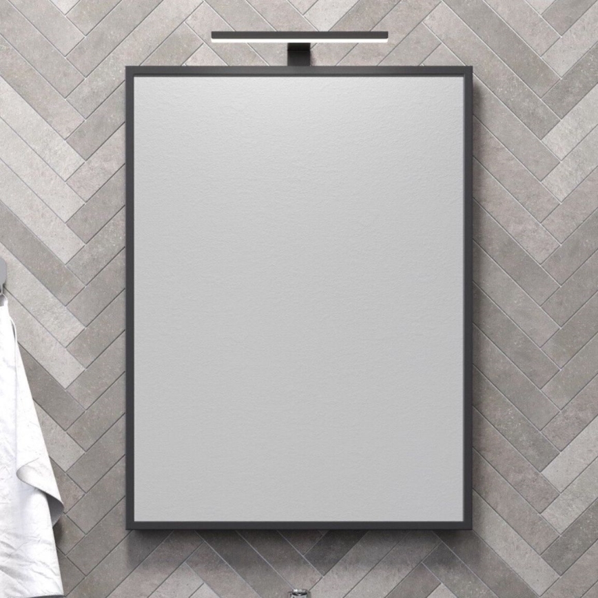 BATH DELUXE 01-060-05-02-00 - Kopalniško ogledalo BORGSTED 60x80 cm črna