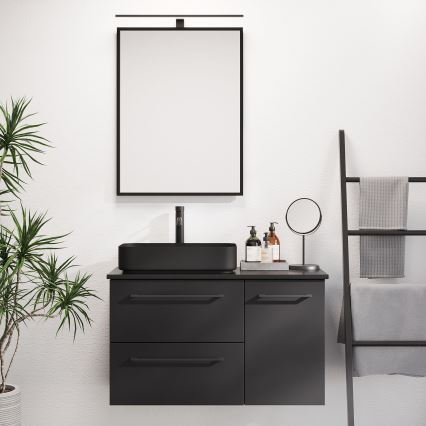 BATH DELUXE 01-060-05-02-00 - Kopalniško ogledalo BORGSTED 60x80 cm črna