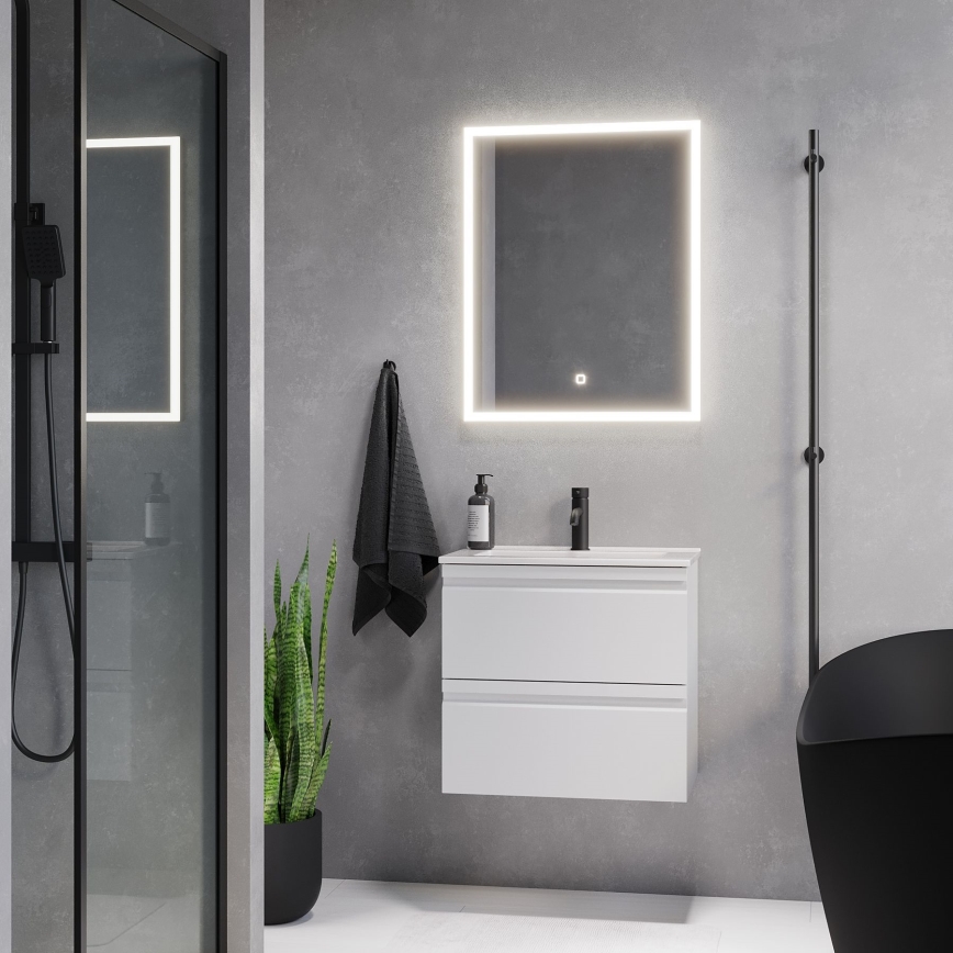 BATH DELUXE 01-060-07-58-00 - LED Kopalniško ogledalo z osvetlitvijo ozadja FORNAES LED/14,3W/230V IP44