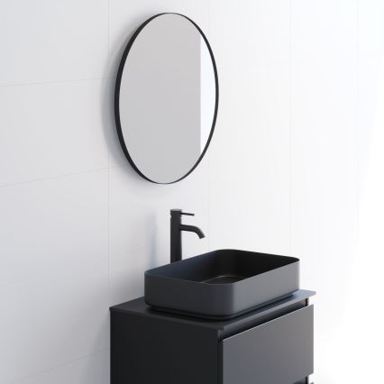 BATH DELUXE 01-060-09-02-00 - Kopalniško ogledalo BORGSTED pr. 60 cm črna