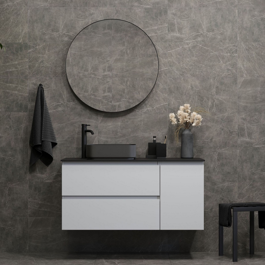 BATH DELUXE 01-080-09-02-00 - Kopalniško ogledalo BORGSTED pr. 80 cm črna