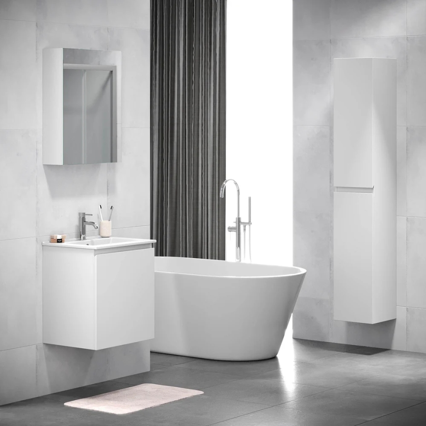 BATH DELUXE 02-050-63-01-01 - Kopalniško ogledalo v omari KENWOOD 65x50 cm mat bela