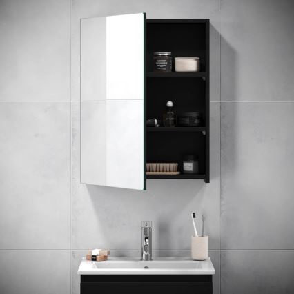 BATH DELUXE 02-050-63-02-01 - Kopalniško ogledalo v omari KENWOOD 65x50 cm mat črna
