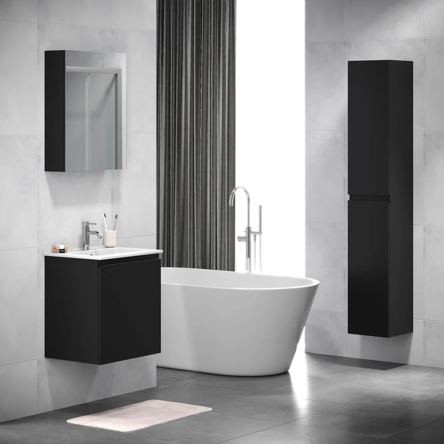 BATH DELUXE 02-050-63-02-01 - Kopalniško ogledalo v omari KENWOOD 65x50 cm mat črna