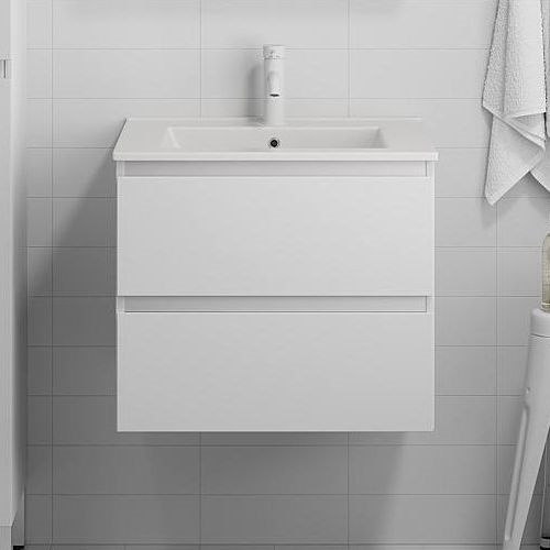 BATH DELUXE 03-060-63-01-01 - Kopalniška omarica z umivalnikom KENWOOD 61 cm mat bela
