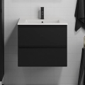 BATH DELUXE 03-060-63-02-01 - Kopalniška omarica z umivalnikom KENWOOD 61 cm mat črna