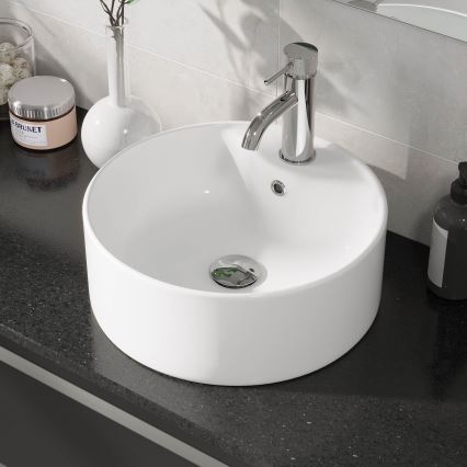 BATH DELUXE 06-038-09-11-00 - Umivalnik za pult VIKEDAL premera 38 cm keramika/bela