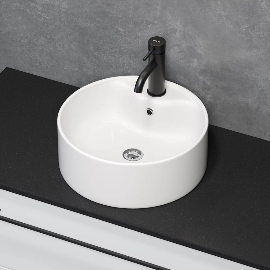 BATH DELUXE 06-038-09-11-00 - Umivalnik za pult VIKEDAL premera 38 cm keramika/bela
