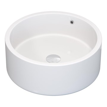 BATH DELUXE 06-041-53-11-00 - Pultni umivalnik RUNDTOM Ø 41,5 cm, keramika / sijajno bela