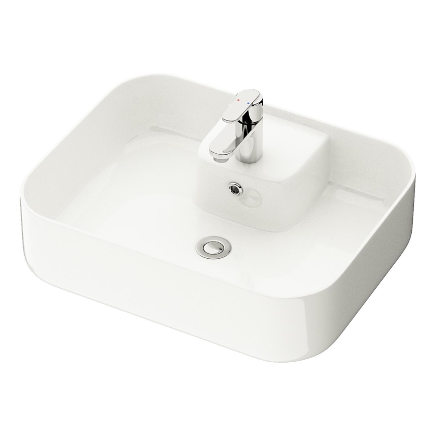 BATH DELUXE 06-050-12-11-00 - Namizni umivalnik KRISTIANSAND 51x40 cm keramika/sijajna bela