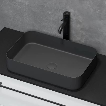 BATH DELUXE 06-052-18-02-00 - Umivalnik za pult LJORDAL 52x34 cm iz nerjavečega jekla/mat črna