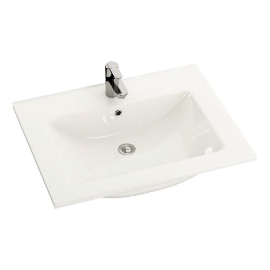 BATH DELUXE 06-060-60-11-01 - Vstavljeni umivalnik CHICAGO 61x46,5 cm sijoča ​​bela