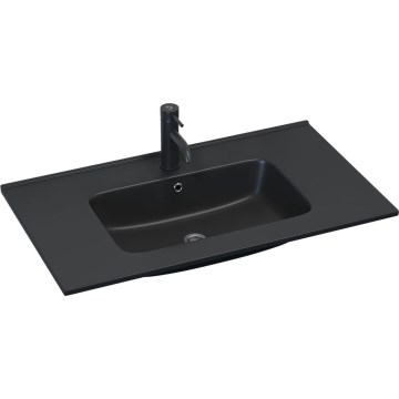 BATH DELUXE 06-080-27-02-00 - Vgradni umivalnik HYGE 81x46 cm keramika/črna