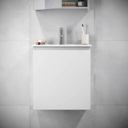 BATH DELUXE 09-050-63-01-01 - Kopalniška omarica z umivalnikom KENWOOD 51 cm mat bela
