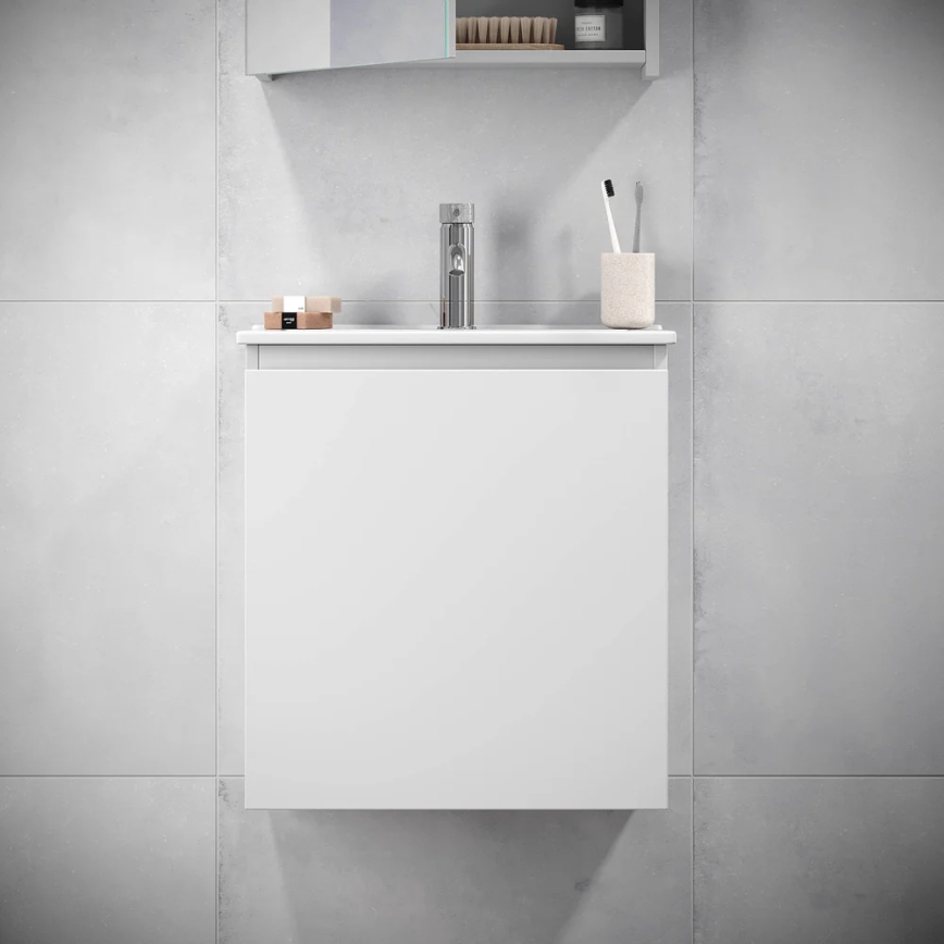 BATH DELUXE 09-050-63-01-01 - Kopalniška omarica z umivalnikom KENWOOD 51 cm mat bela