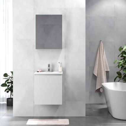 BATH DELUXE 09-050-63-01-01 - Kopalniška omarica z umivalnikom KENWOOD 51 cm mat bela