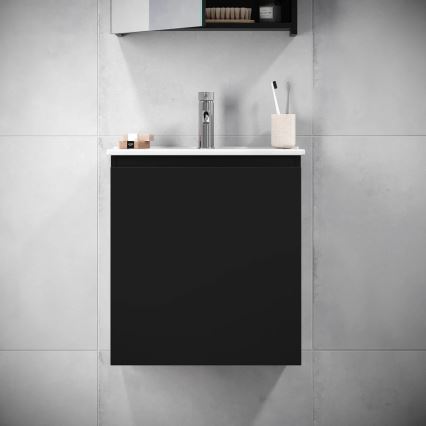 BATH DELUXE 09-050-63-02-01 - Kopalniška omarica z umivalnikom KENWOOD 51 cm mat črna