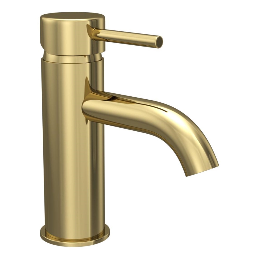 BATH DELUXE 28-005-01-64-04 - Pipa za umivalnik DRAGOR 15,6 cm sijajni medenina