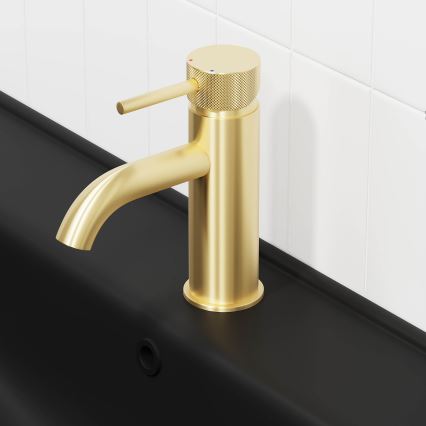 BATH DELUXE 28-005-03-70-00 - Pipa za umivalnik ANHOLT 15,6 cm brušena medenina