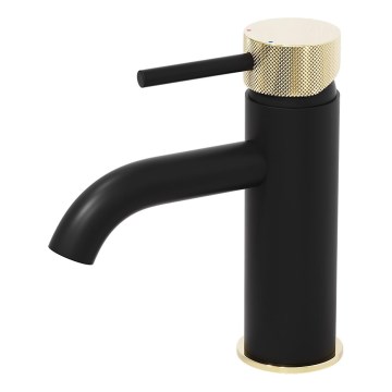 BATH DELUXE 28-005-03-72-00 - Pipa za umivalnik ANHOLT 15,6 cm črna/medenina