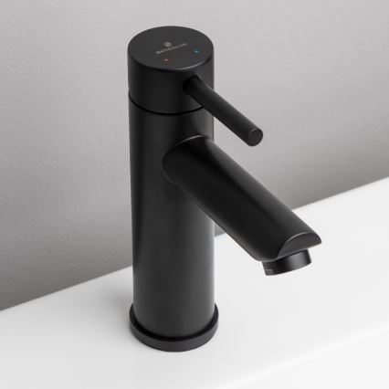 BATH DELUXE 28-017-03-02-02 - Pipa za umivalnik RINGSTED 17,8 cm mat črna