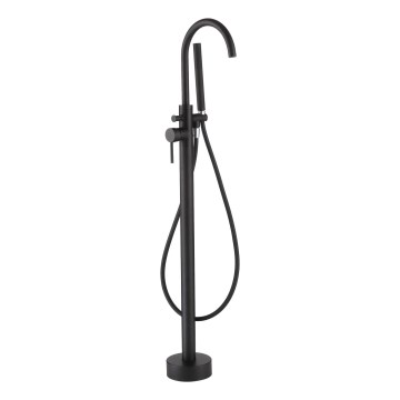 BATH DELUXE 28-114-01-02-00 - Prostostoječi kopalni set s pipo DRAGOR 116 cm mat črna