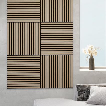 BATH DELUXE 54-060-08-86-12 - SET 4x Akustični stenski panel DANVIKEN 60x60 cm hrast