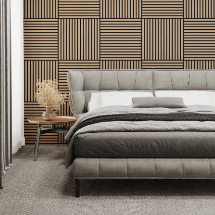 BATH DELUXE 54-060-08-86-12 - SET 4x Akustični stenski panel DANVIKEN 60x60 cm hrast