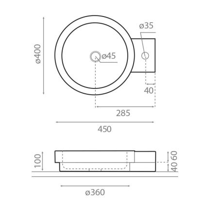 Bathco 00338 - Pultni umivalnik ICONO 40x45 cm kamen/bež