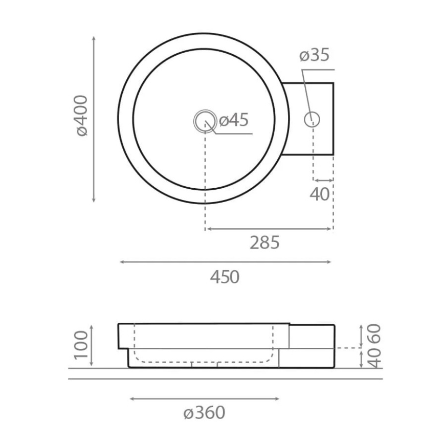 Bathco 00338 - Pultni umivalnik ICONO 40x45 cm kamen/bež