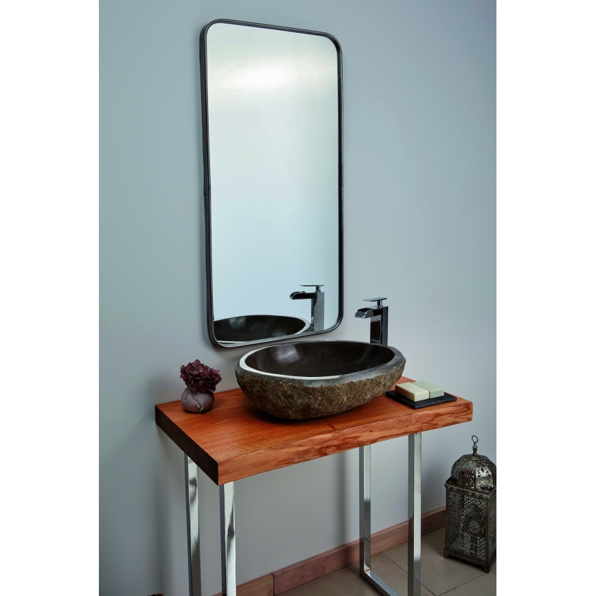 Bathco 00393 - Umivalnik za pult RIO 52 x 47 cm, kamen/siva