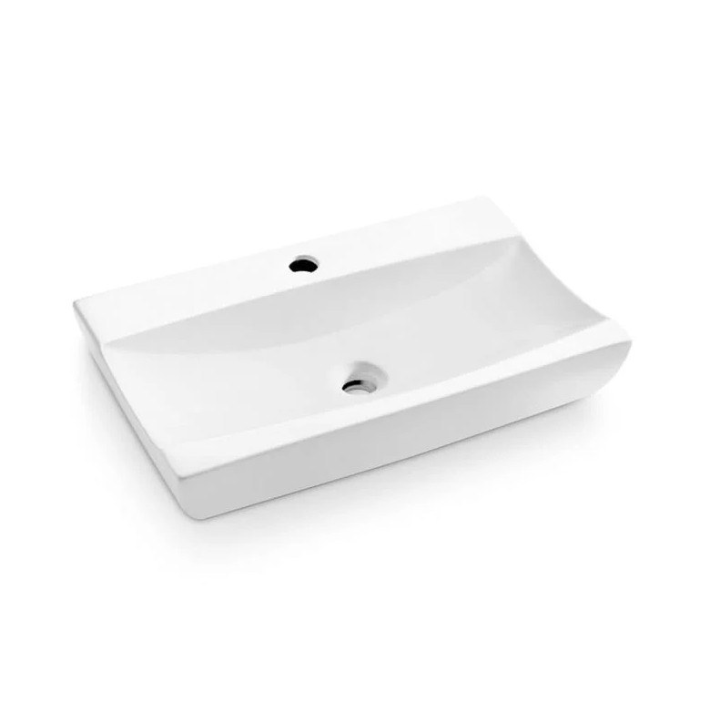 Bathco 0041 - Nadpultni umivalnik SARDINERO 61,5x37,5 cm porcelan/bela