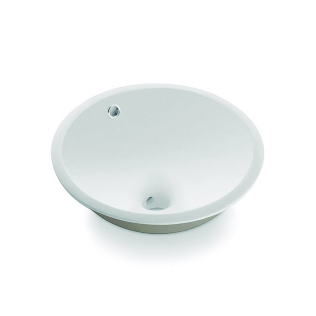 Bathco 0052 - Vgradni umivalnik CERDENA Ø 38 cm porcelan/bela