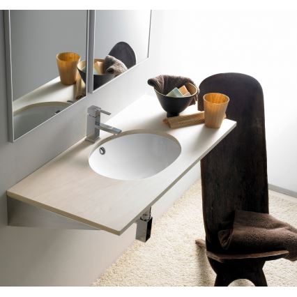 Bathco 0053 - Vgradni umivalnik ANCONA 55x41 cm porcelan/bela