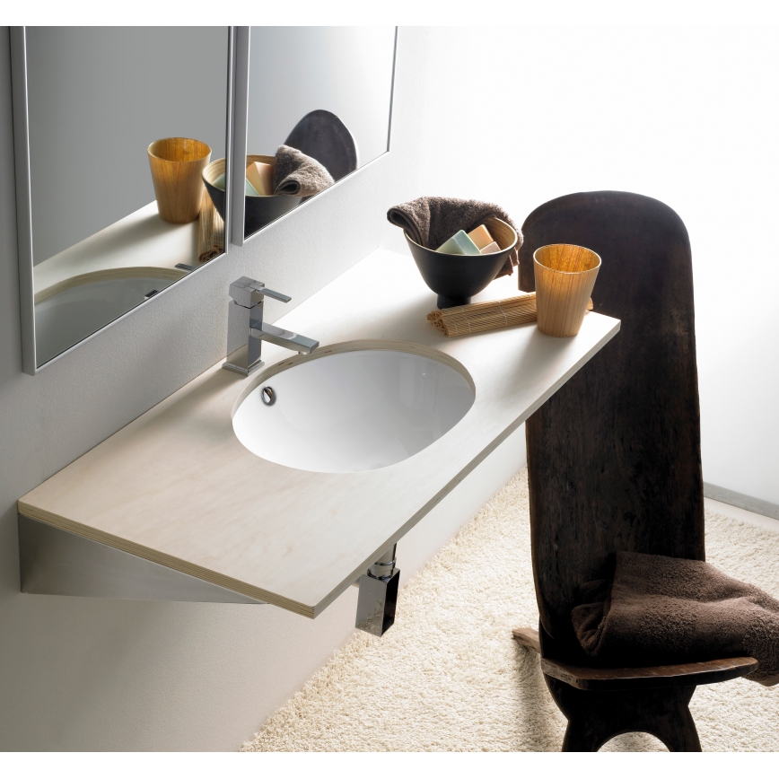 Bathco 0053 - Vgradni umivalnik ANCONA 55x41 cm porcelan/bela