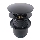 Bathco 0212NE - Umivalni odtok CLICK-CLACK brez preliva, Ø 6 cm, mat črna