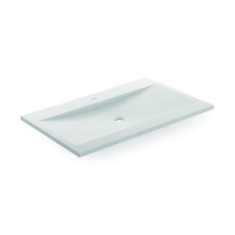 Bathco 0506 - Vgradni umivalnik MANHATTAN 100x45 cm smola/bela