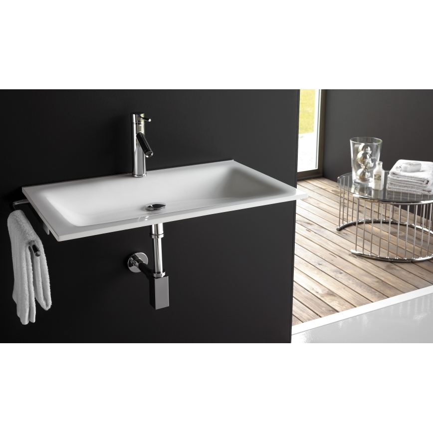 Bathco 0507 - Vgradni umivalnik MONACO 60x50 cm iz smole/bela
