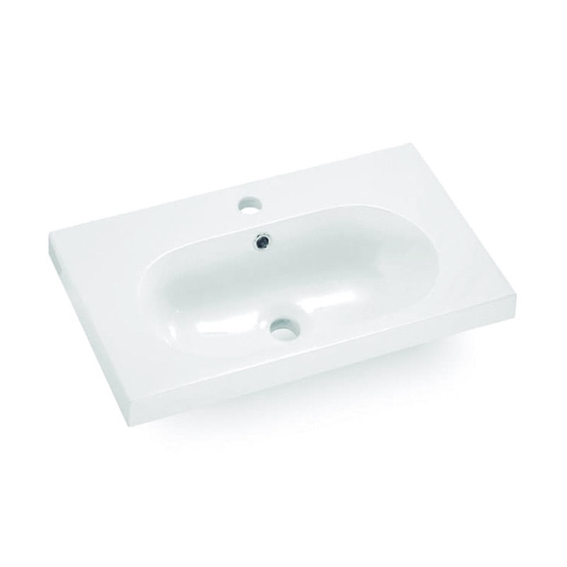 Bathco 0516 - Vgradni umivalnik ICE 60x35 cm iz smole/bela