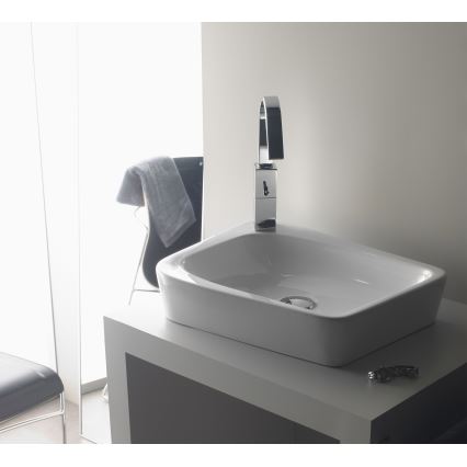 Bathco 4001 - Umivalnik za položitev na pult ARAGON 50x40,5 cm porcelan/bela