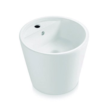 Bathco 4057 - Umivalnik za pult FLORENCIA, premer 42 cm, porcelan/bela