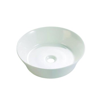 Bathco 4086 - Nadpultni umivalnik VOLTA, premer 35 cm, porcelan/bela