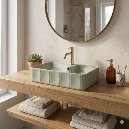 Bathco 4161 - Umivalnik na pult CIRCUS 61x40,5 cm porcelan/bež