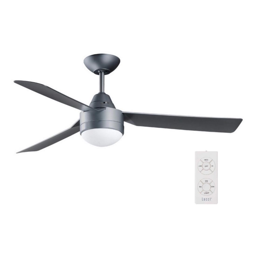 BAYSIDE 531017 - Stropni ventilator MEGARA 2xE14/15W/230V antracit + Daljinski upravljalnik