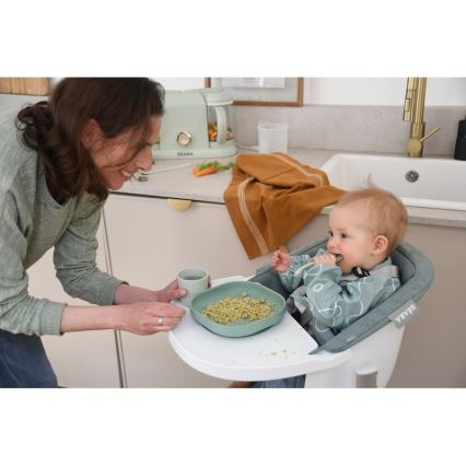 Beaba - Otroški jedilni komplet v barvi šalvije, 4 kosi