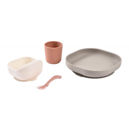 Beaba - Otroški jedilni set Terracotta 4 kosi